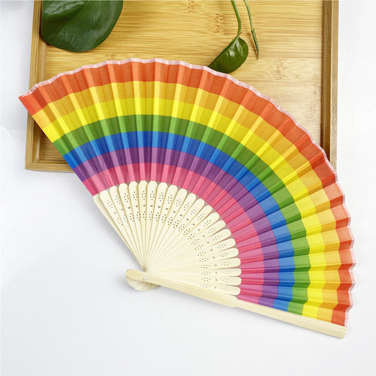Rainbow Gay Pride Festival Fan - Rose Gold Co. Shop