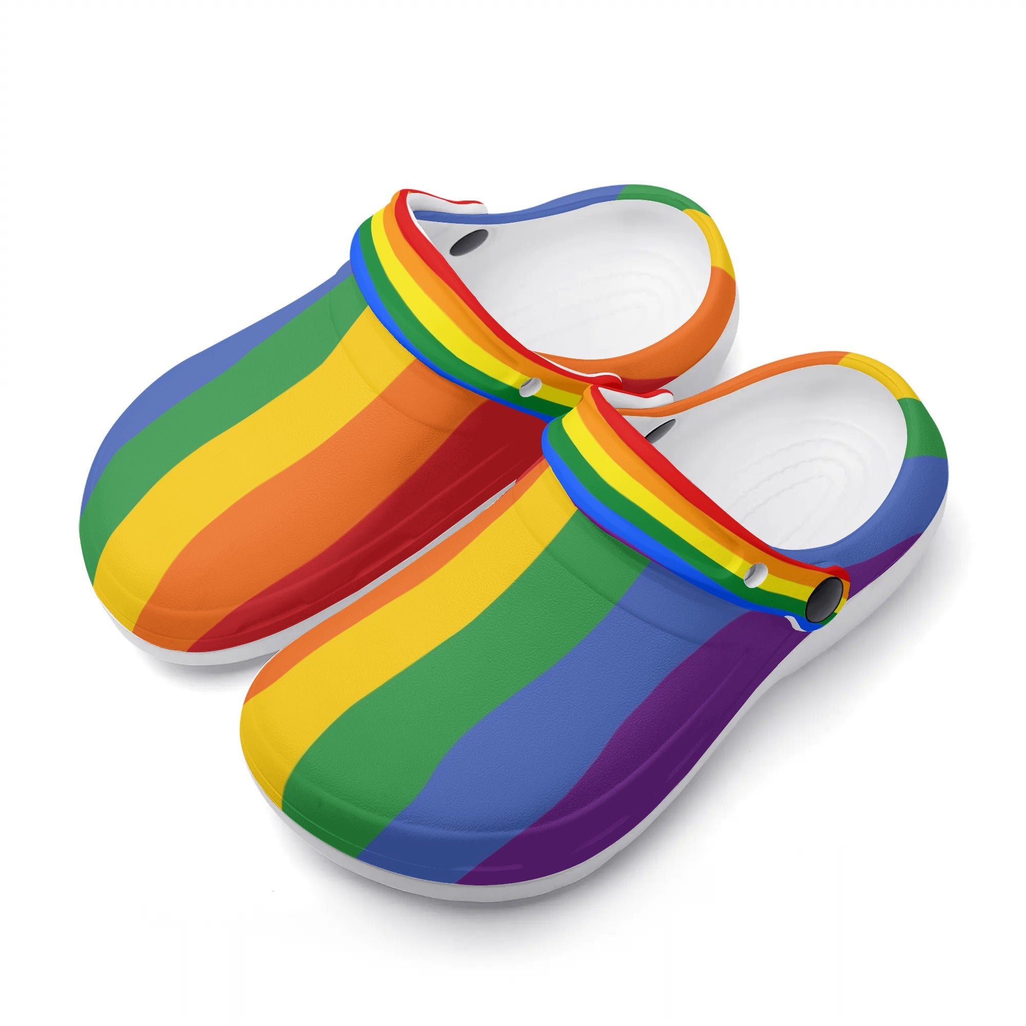Rainbow Pride Clogs Womens Size - Rose Gold Co. Shop