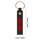 I Just Look Straight Leather Keychain - Rose Gold Co. Shop