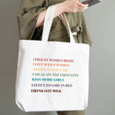 Treat Women Right Lesbian Rules Tote Bag (Single-sided Print) - Rose Gold Co. Shop