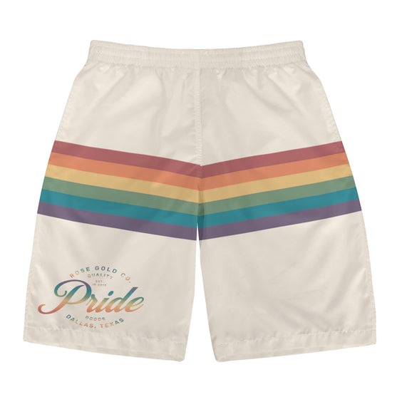 Rainbow Stripe LGBT Pride Jersey Board Shorts