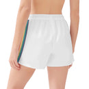Vertical Stripe Rainbow Gay Pride White Jersey Shorts - Rose Gold Co. Shop