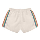 Vertical Stripe Rainbow Gay Pride Tan Jersey Shorts - Rose Gold Co. Shop
