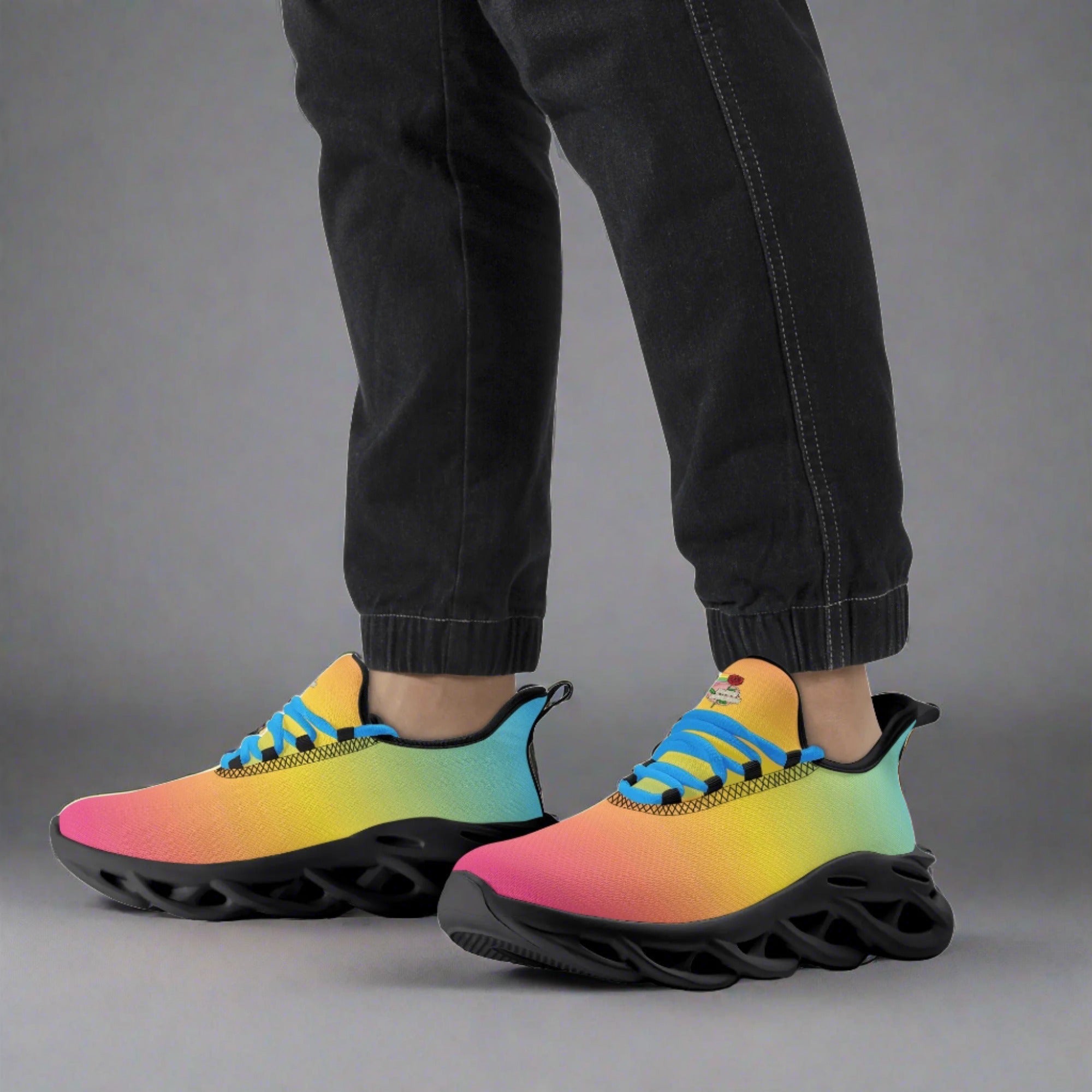 LGBT_Pride-Pansexual M-sole Running Shoes (Men Size) - Rose Gold Co. Shop