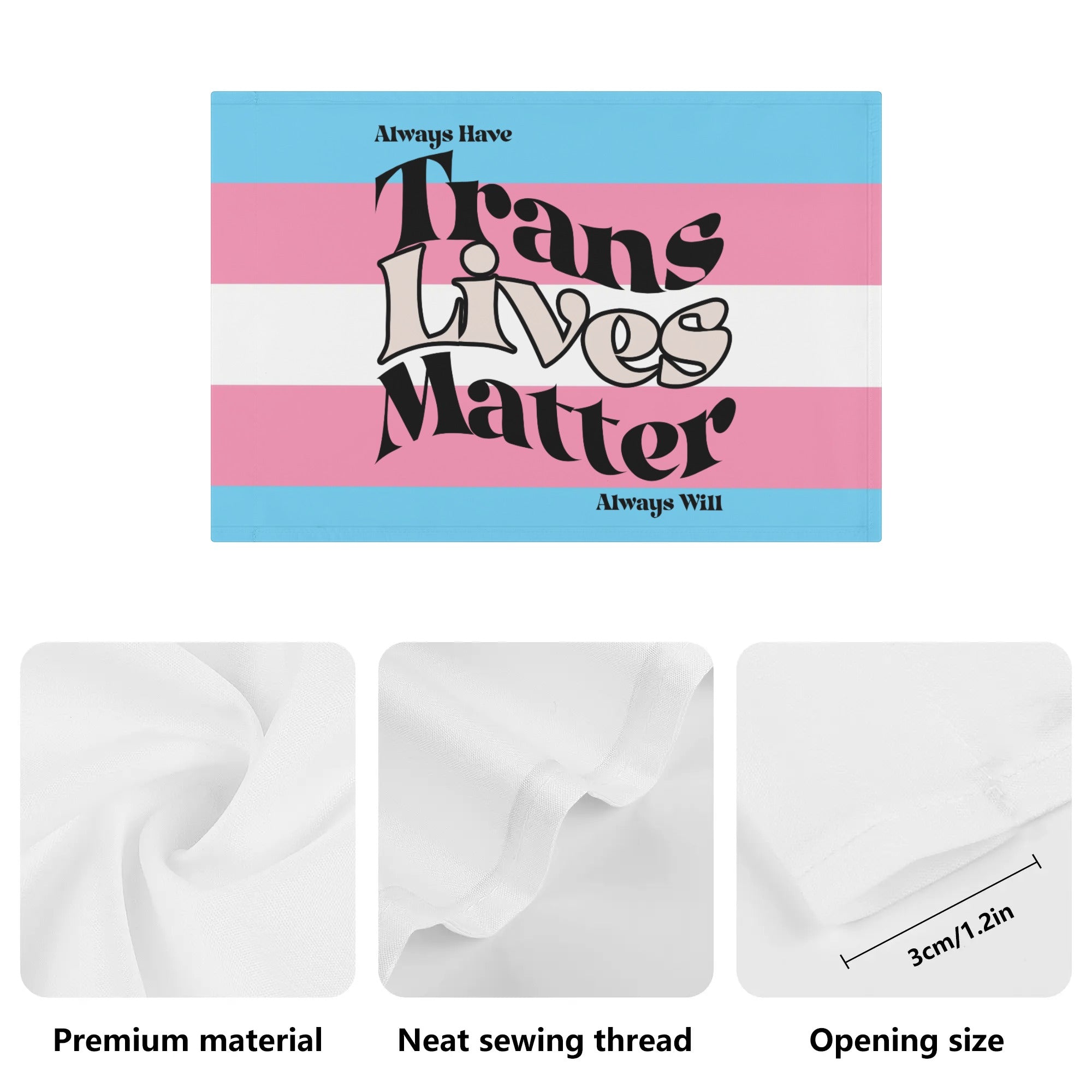 LGBT_Pride-Trans Lives Matter Pride Car Flag 12 x 18 - Rose Gold Co. Shop