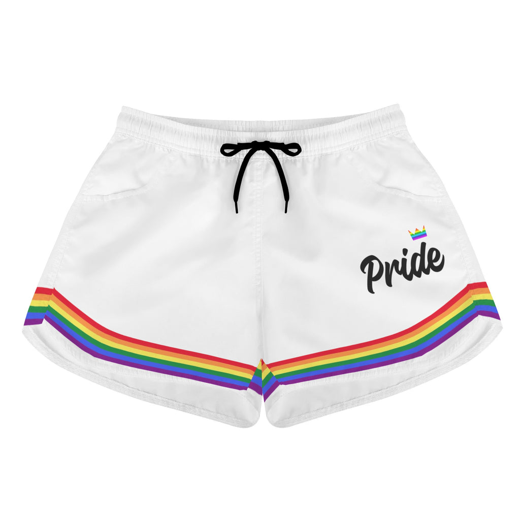 White Crown Rainbow Pride Shorts