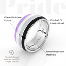 Asexual Ace Pride Stainless Steel Ring - Rose Gold Co. Shop