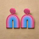 LGBT_Pride-Bisexual Flag U Shape Rainbow Earring - Rose Gold Co. Shop
