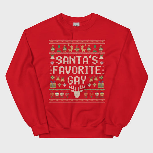 Santa's Favorite Gay Unisex Sweatshirt
