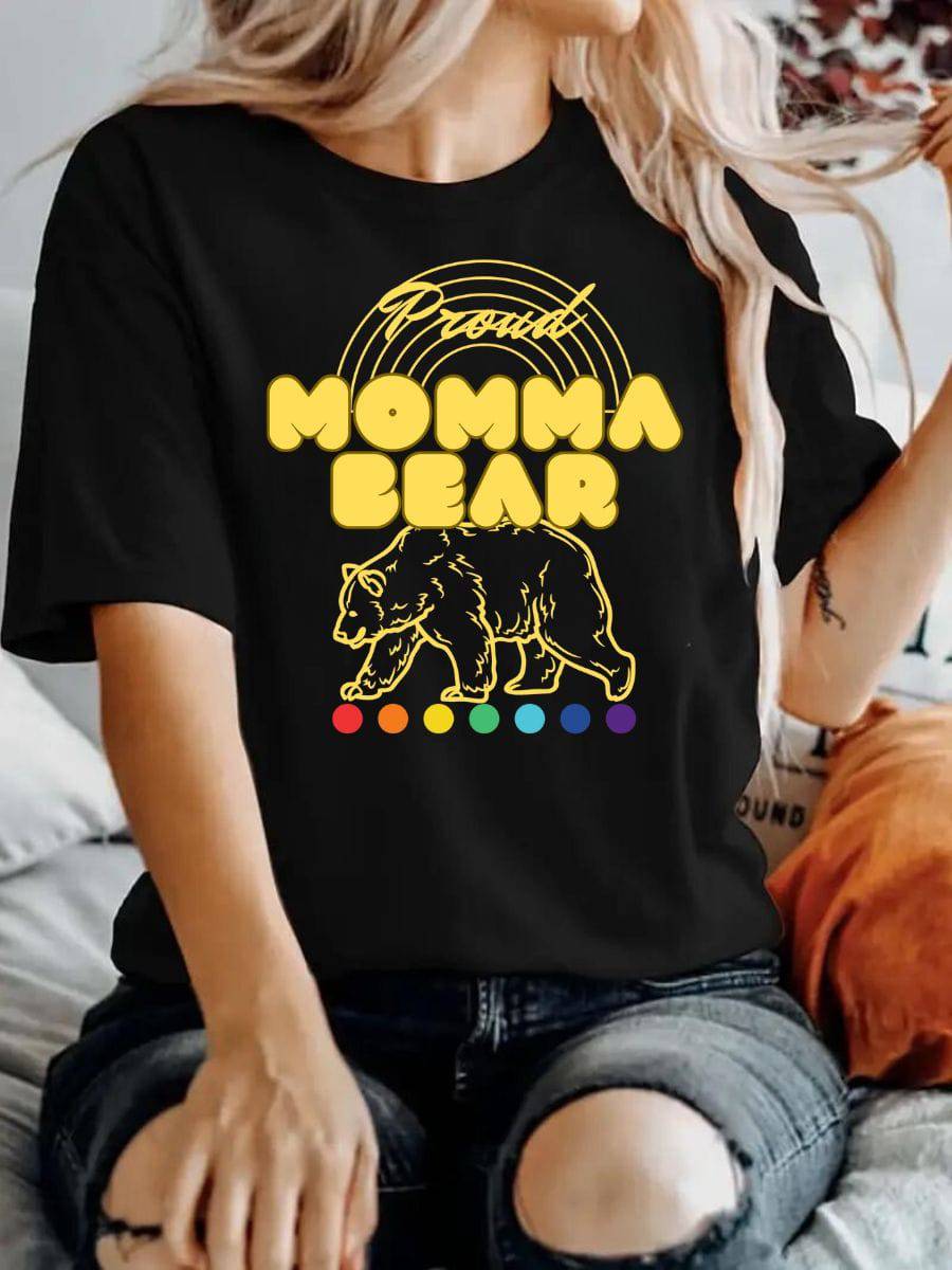 Momma Bear Proud Mom Ally Short-Sleeve T-Shirt