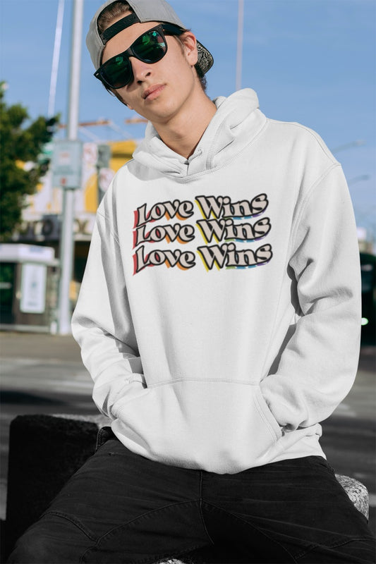 Love Wins Rainbow Shadow Unisex Hoodie - Rose Gold Co. Shop