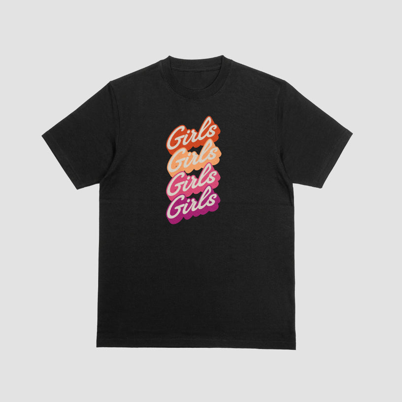 Girls Girls Girls Lesbian Pride T-Shirt