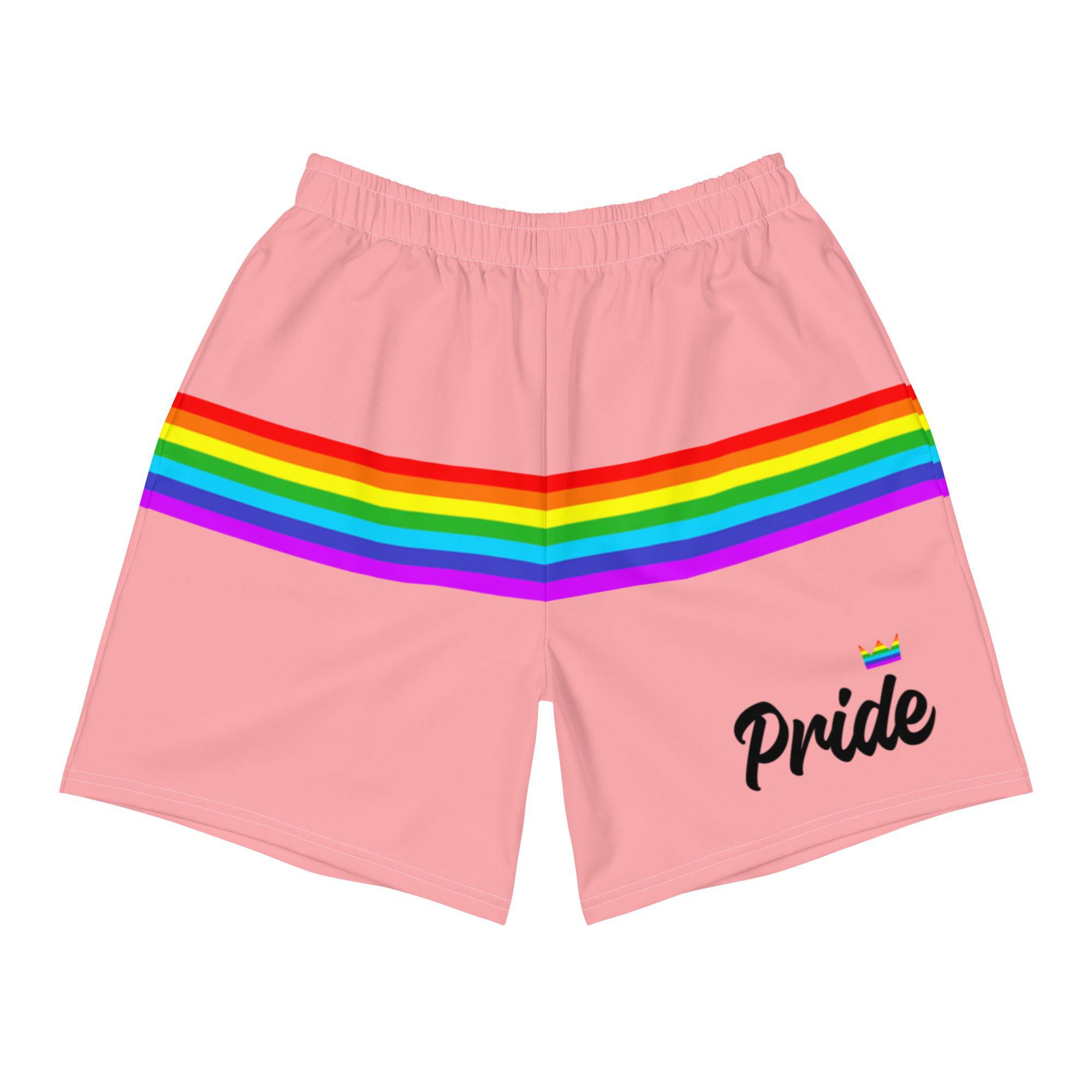 Pale Pink Rainbow Pride Shorts