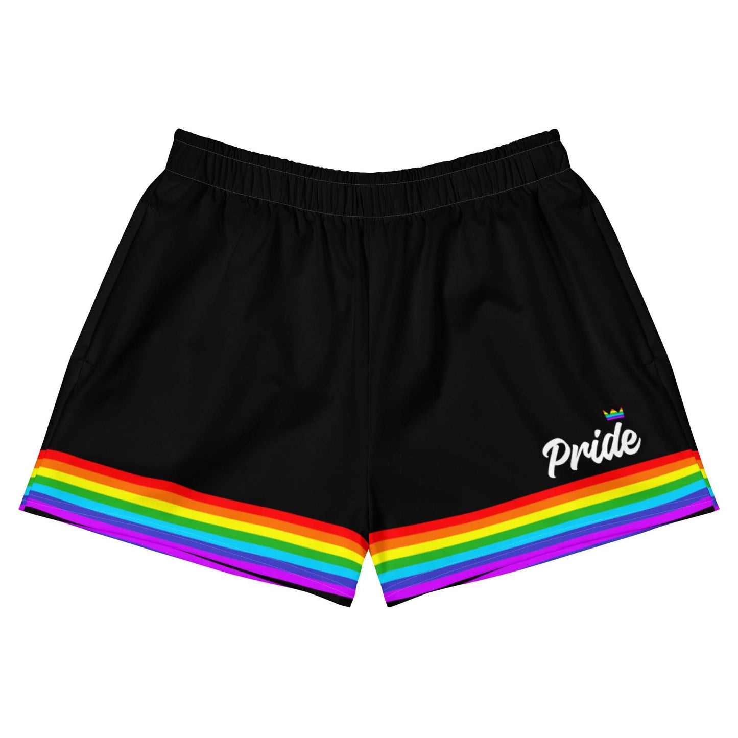 Black Rainbow Pride Athletic Shorts - Rose Gold Co. Shop