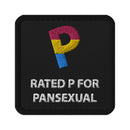 Rated P for Pansexual Embroidered patch - Rose Gold Co. Shop