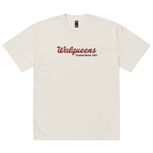 Walqueens Oversized faded Embroidered t-shirt - Rose Gold Co. Shop