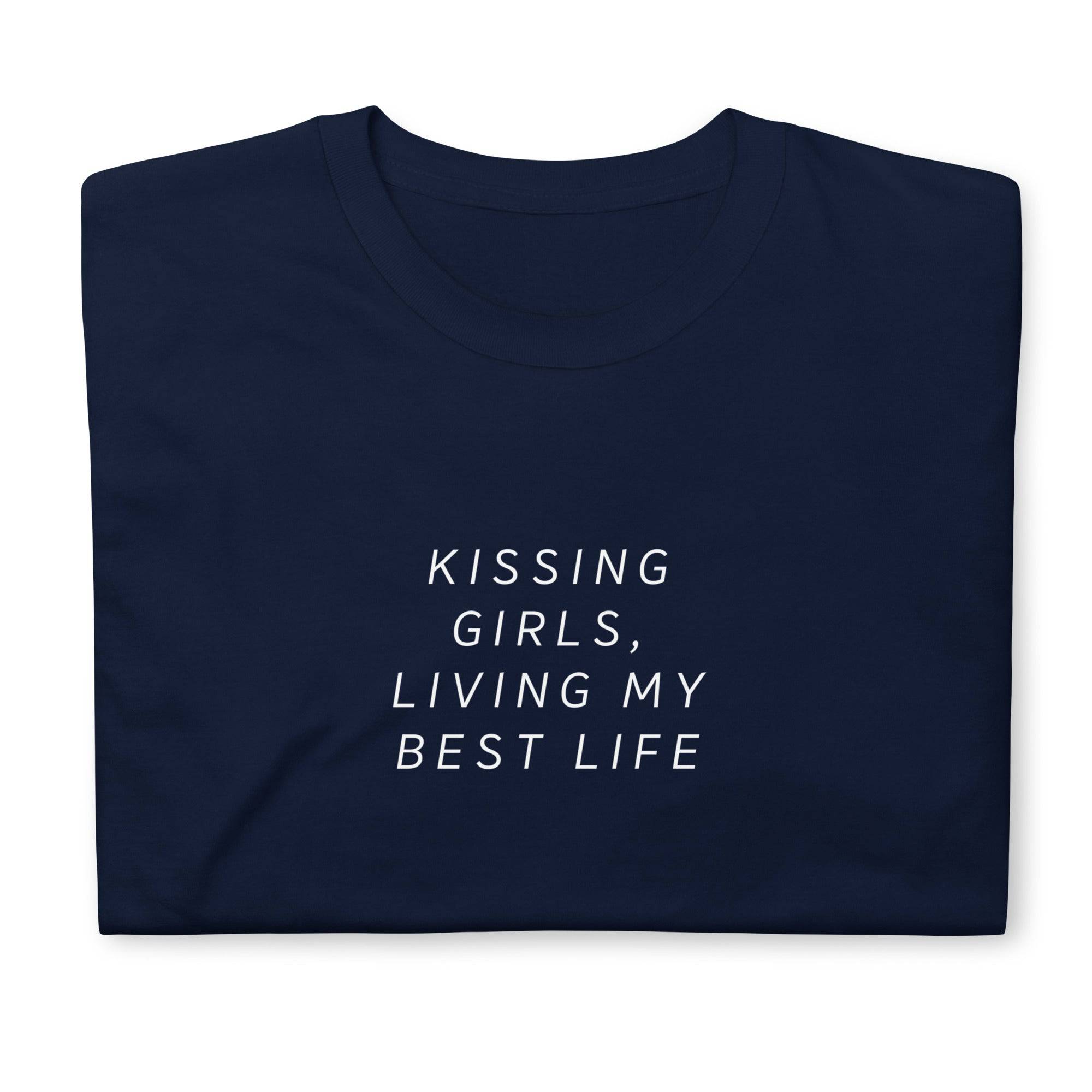 Kissing Girls WLW Pride  Short-Sleeve Unisex T-Shirt - Rose Gold Co. Shop