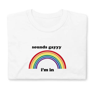 Sounds Gayyy Im in Rainbow T Shirt