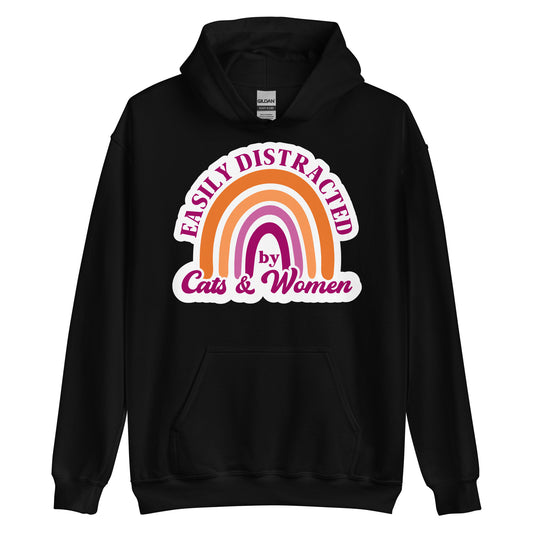 EASILY DISTRACTED by CATS & WOMEN Unisex Sweat Shirt