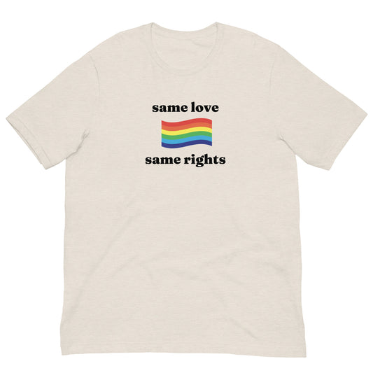 Same Love Same Rights T-shirt - Rose Gold Co. Shop