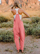 Double Take Full Size Sleeveless V-Neck Pocketed Jumpsuit - Rose Gold Co. Shop
