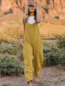 Double Take Full Size Sleeveless V-Neck Pocketed Jumpsuit - Rose Gold Co. Shop