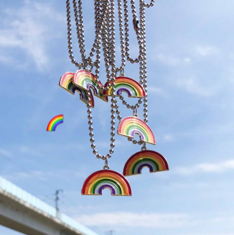 LGBT Rainbow Pendant Chain Necklace