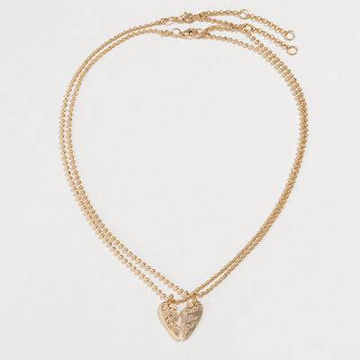 Double-Layered Alloy Necklace - Rose Gold Co. Shop