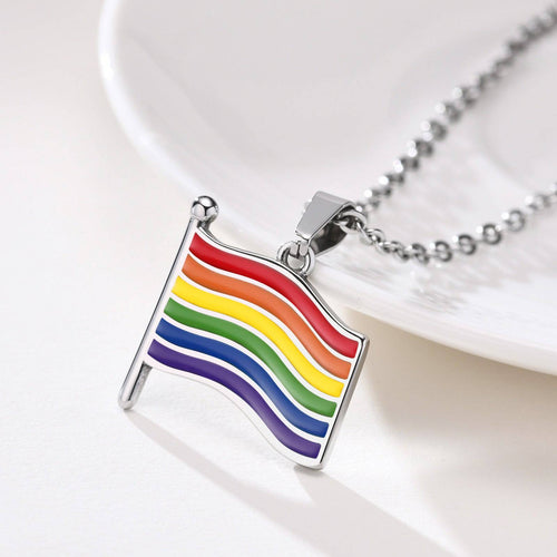 LGBTQ Rainbow Pride Flag Necklace