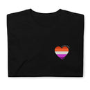 Lesbian Pride Flag Heart T-Shirt - Rose Gold Co. Shop