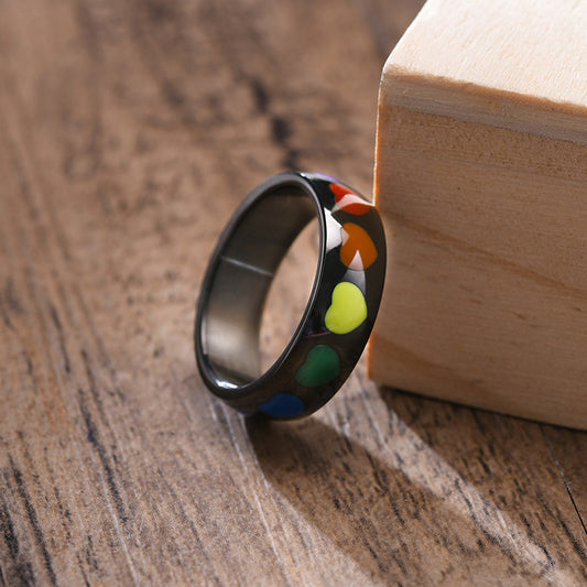 Rainbow Heart Ring