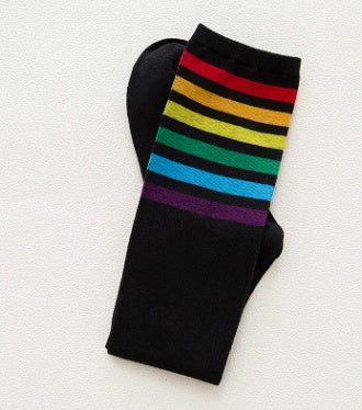 Rainbow tube socks