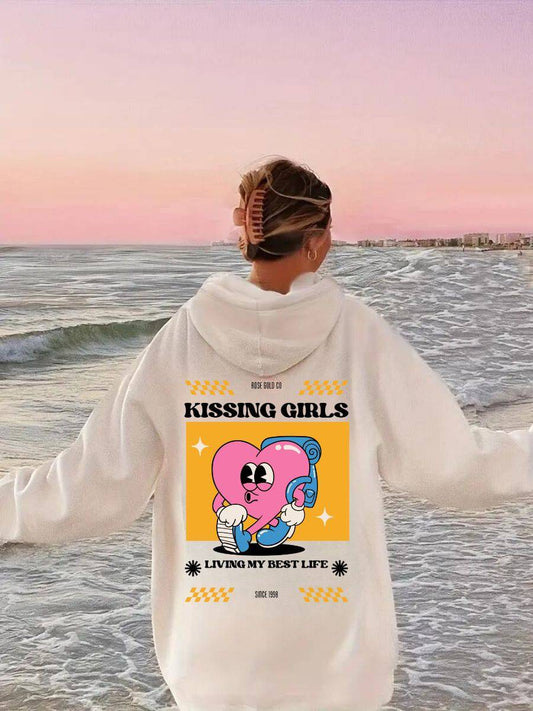 Kissing Girls Living My Best Life Premium Unisex Hoodie - Rose Gold Co. Shop