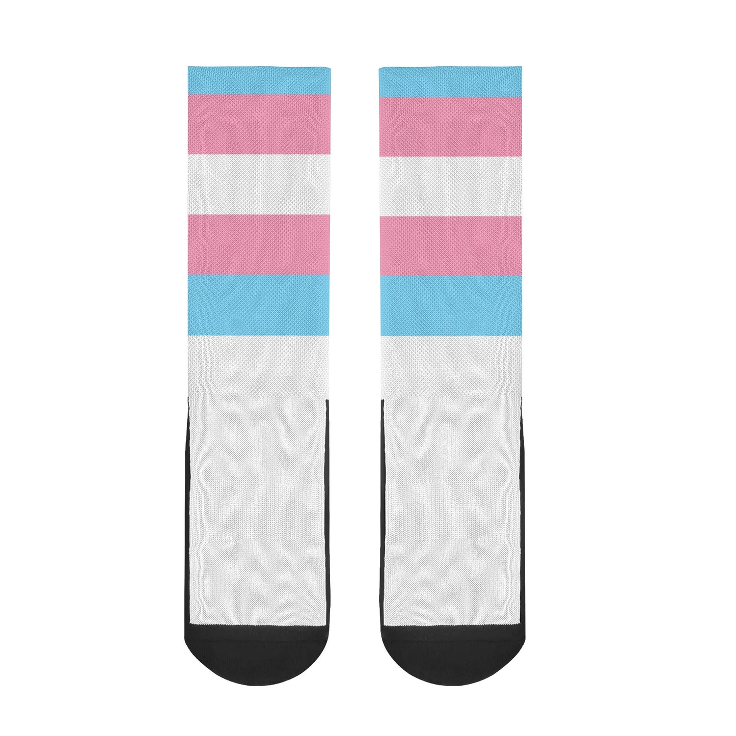 Transgender Pride Flag Crew Socks - Rose Gold Co. Shop