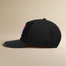 right view bisexual and still not into you pride hat on beige photo studio background