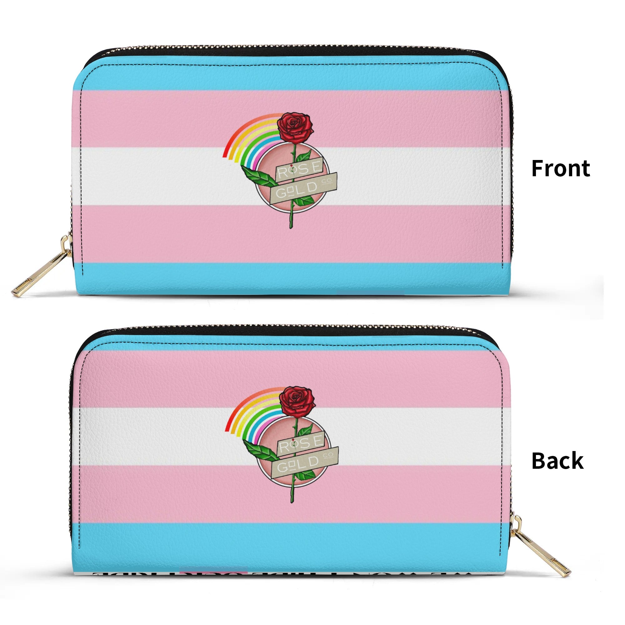 Trans Pride Rose Gold Co PU Leather Wallet