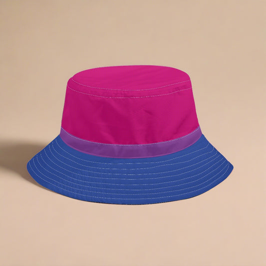 Bisexual Pride Bucket Hat with Adjustable String - Rose Gold Co. Shop