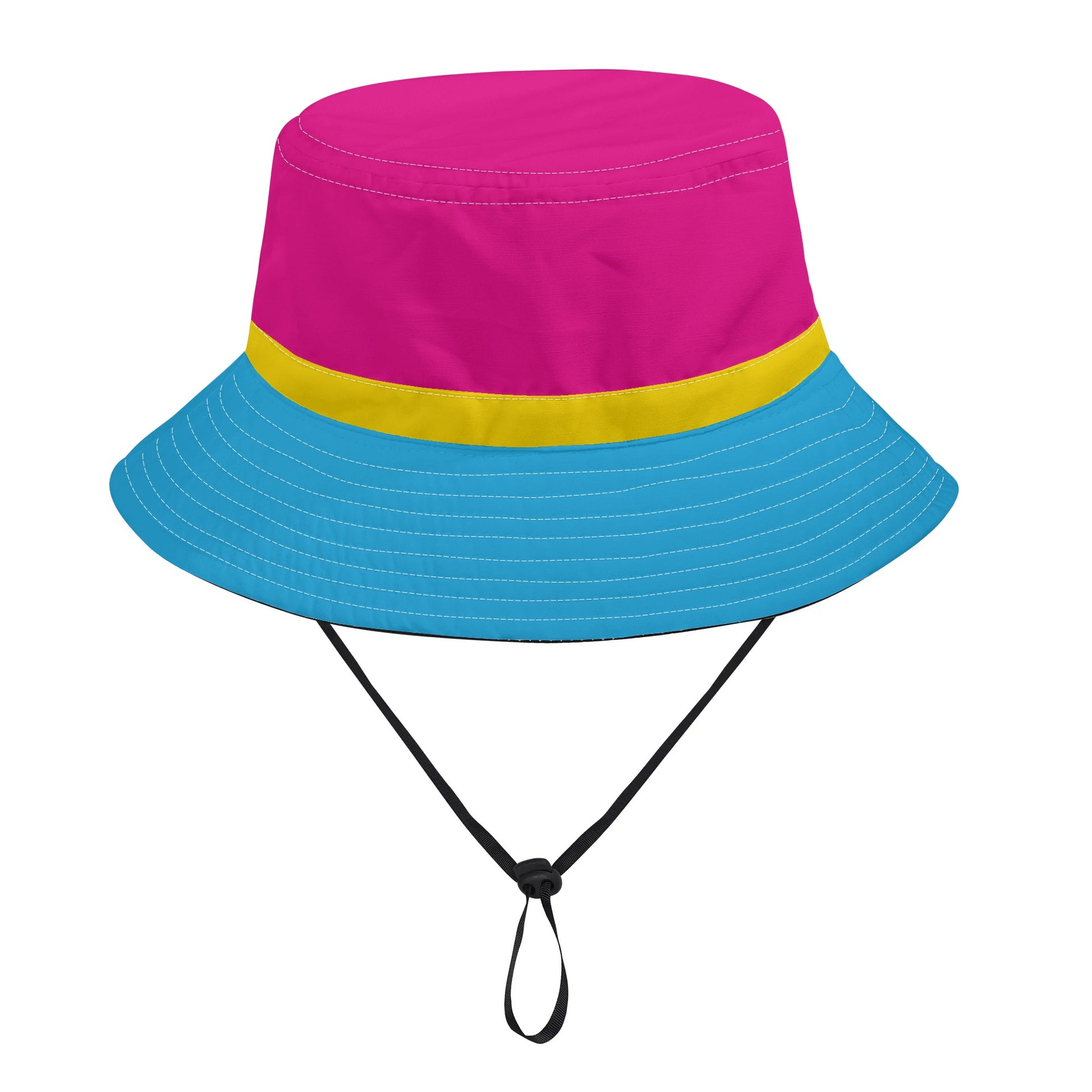 Pansexual pride Flag Bucket Hat with Adjustable String - Rose Gold Co. Shop