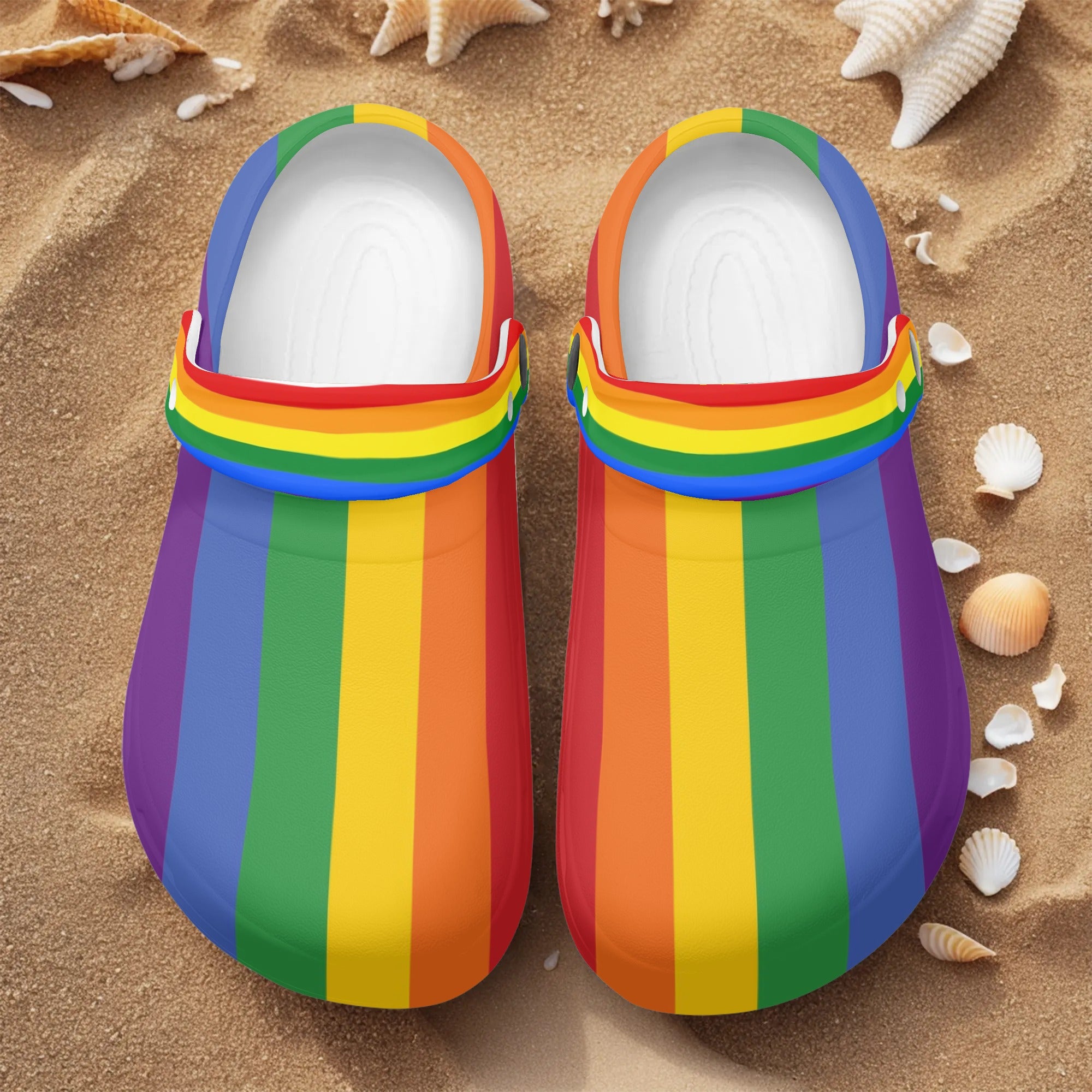Rainbow Pride Clogs Womens Size