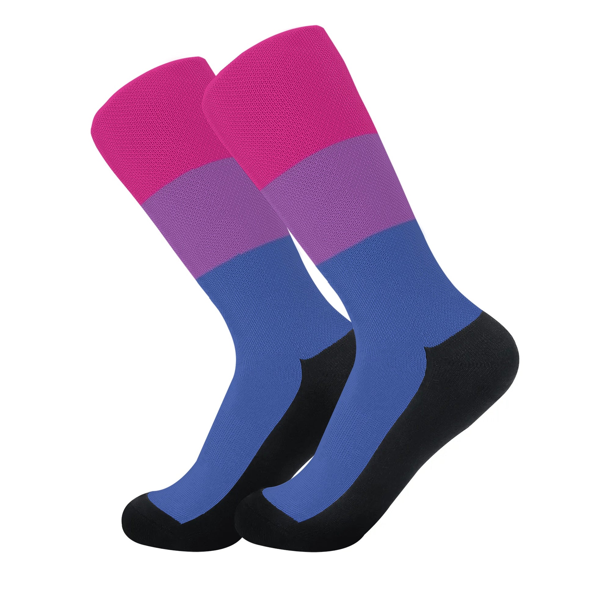 Bisexual Pride Flag Crew Socks - Rose Gold Co. Shop