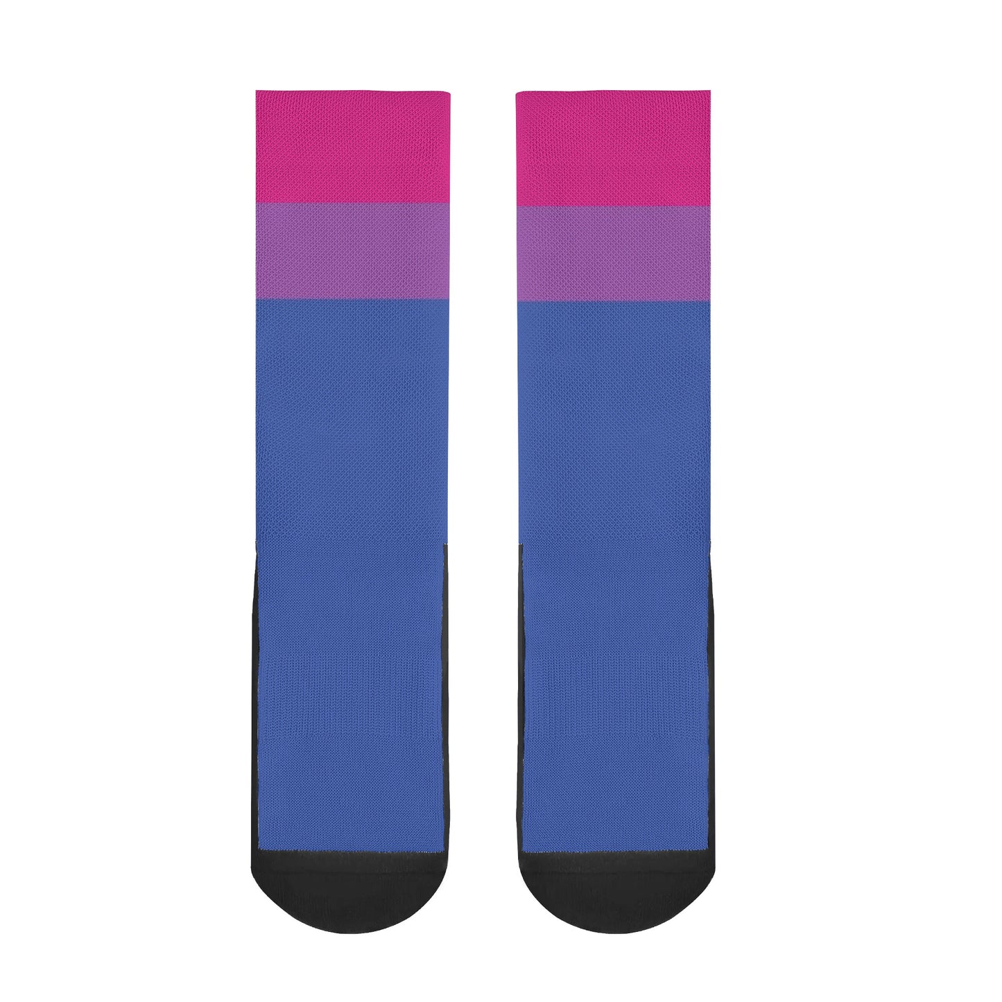 Bisexual Pride Flag Crew Socks - Rose Gold Co. Shop