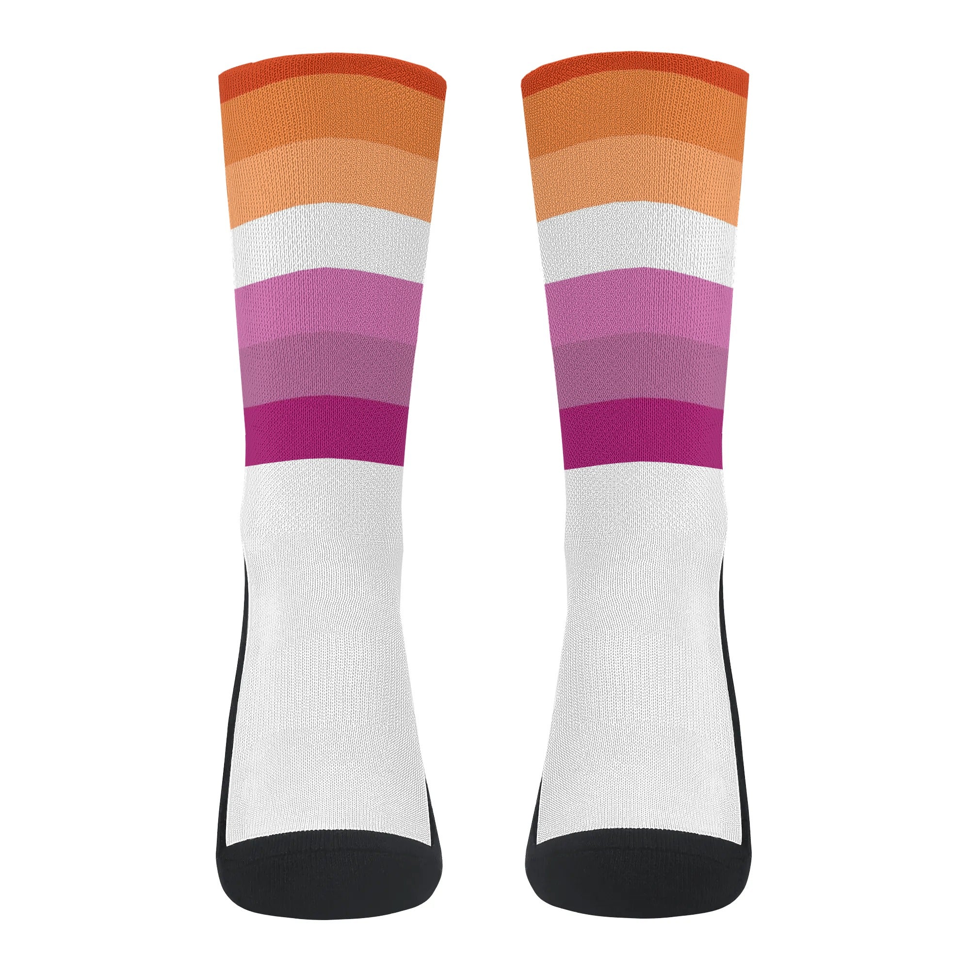 Sunset Lesbian Pride Flag Crew Socks