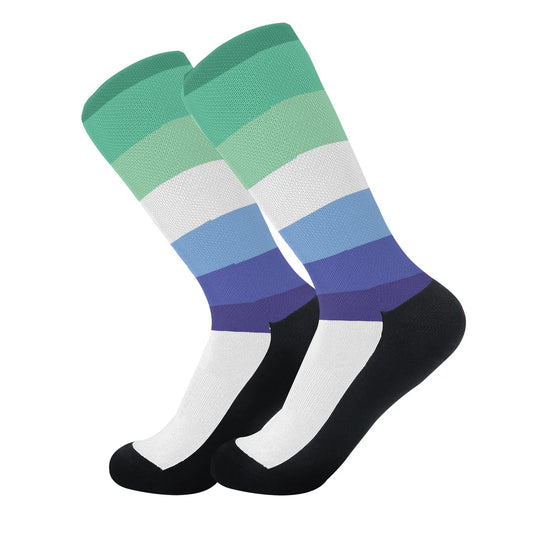 MLM Pride Flag Crew Socks - Rose Gold Co. Shop