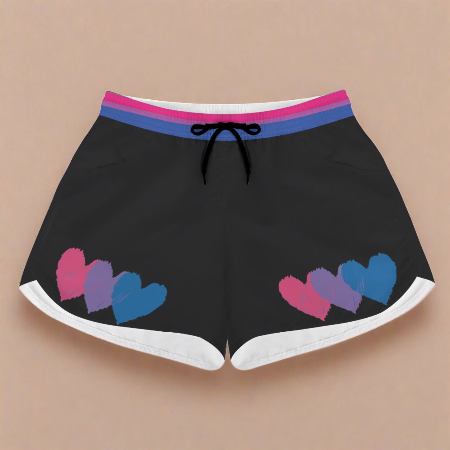 Bisexual Heart Women's Casual Shorts - Rose Gold Co. Shop
