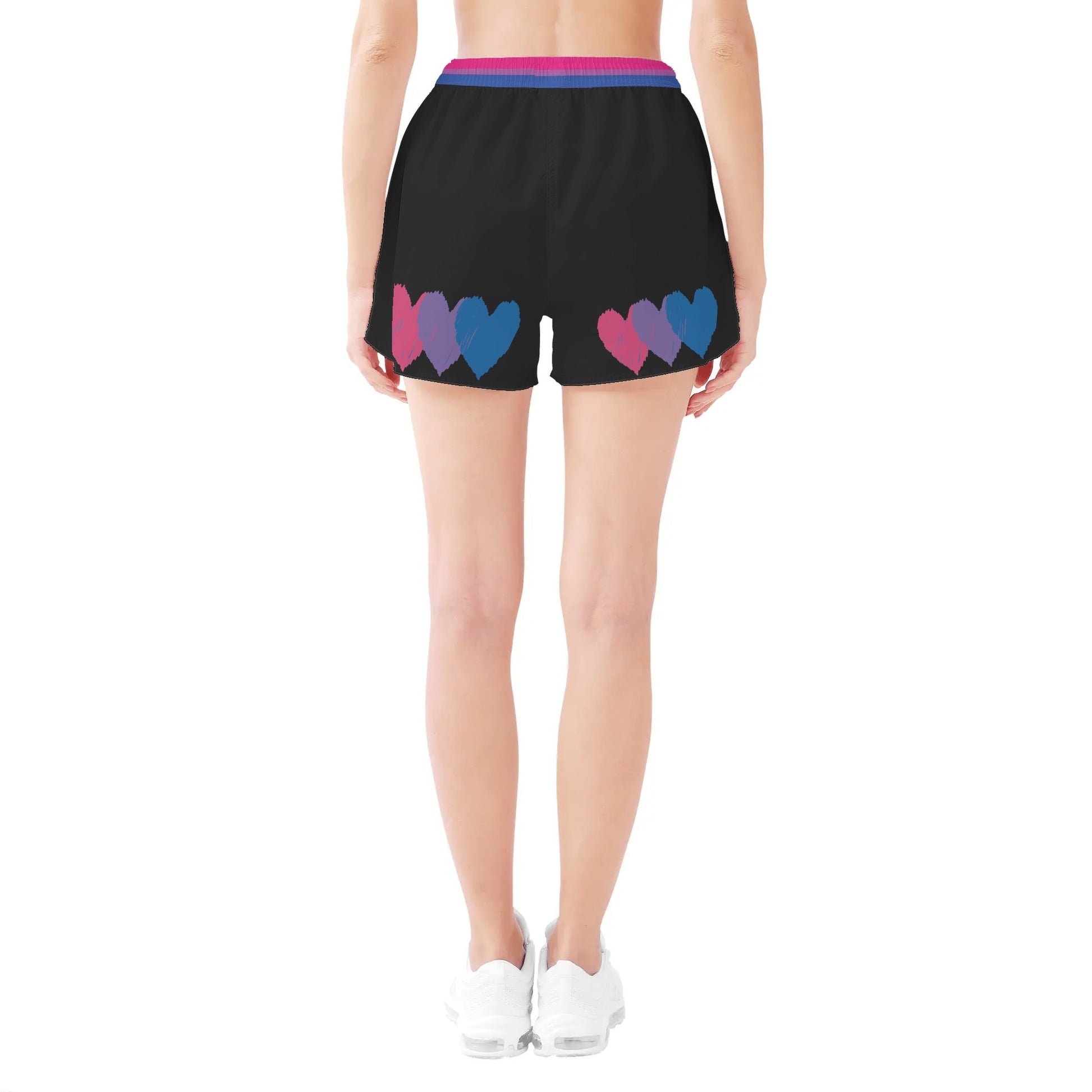 Bisexual Heart Women's Casual Shorts - Rose Gold Co. Shop