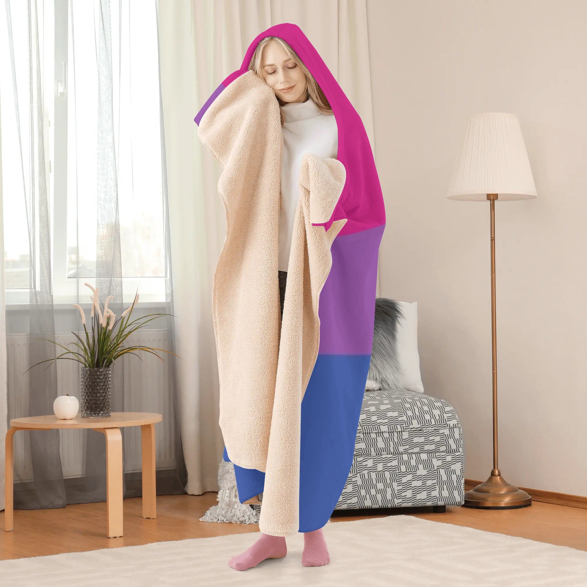 Bisexual Pride Hooded Blanket
