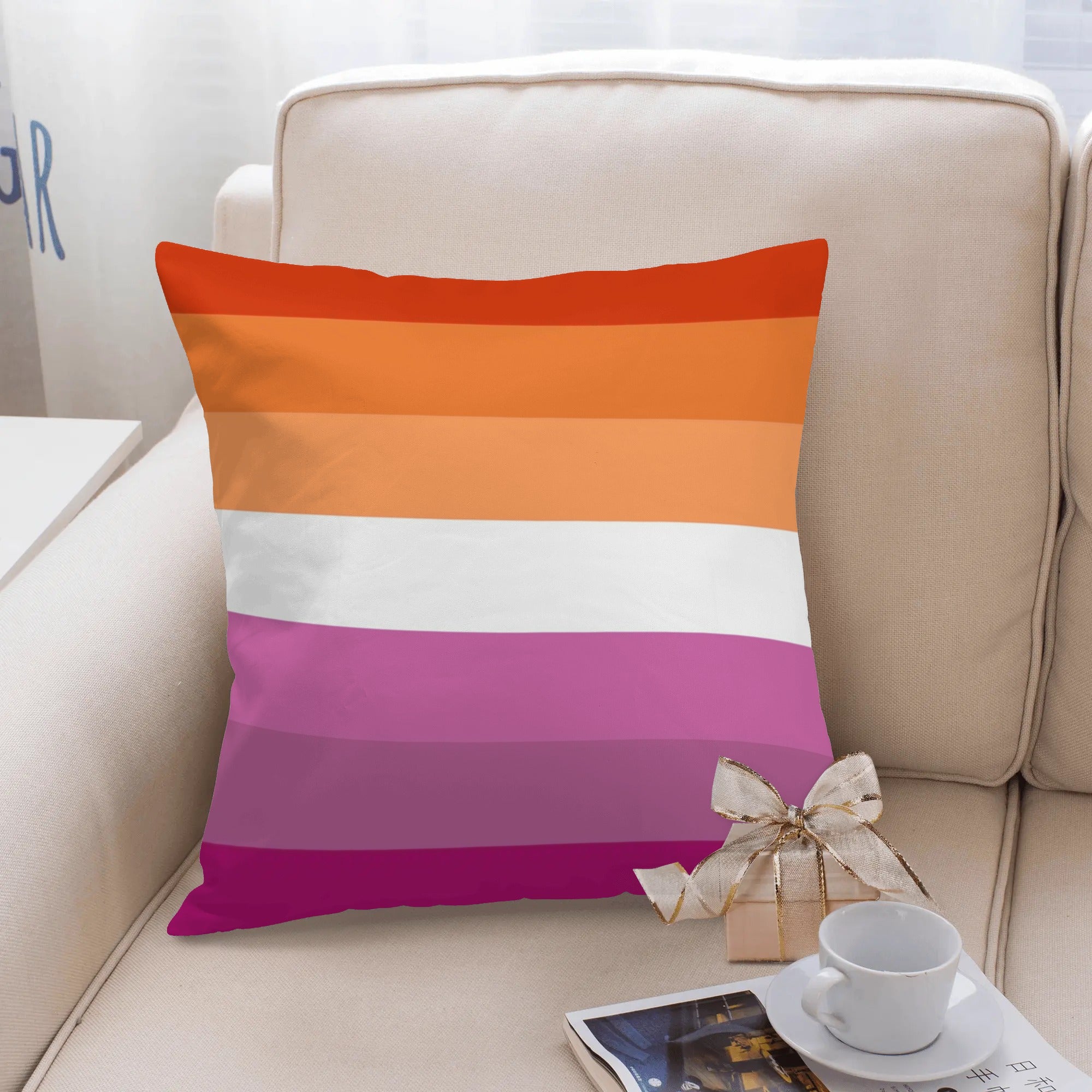Lesbian Pride Pillow Case (Single-Side Print)