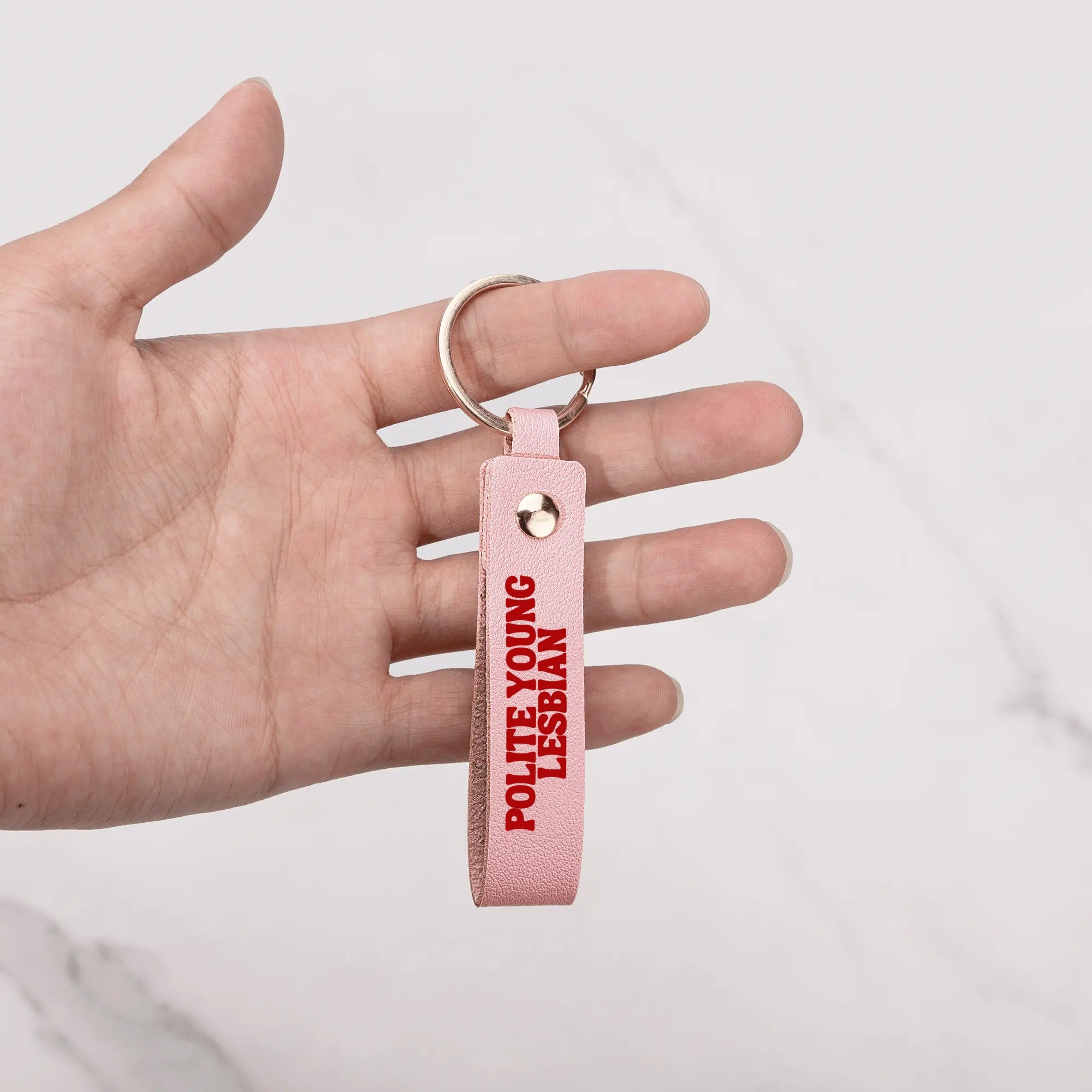 Polite Young Lesbian Keychain