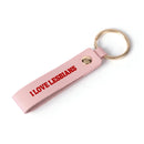 I Love Lesbians Leather Keychain - Rose Gold Co. Shop