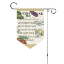 In this house we Lesbian Farm House Edition Garden Flag Banner (Inverted-triangle) 12X18 In - Rose Gold Co. Shop